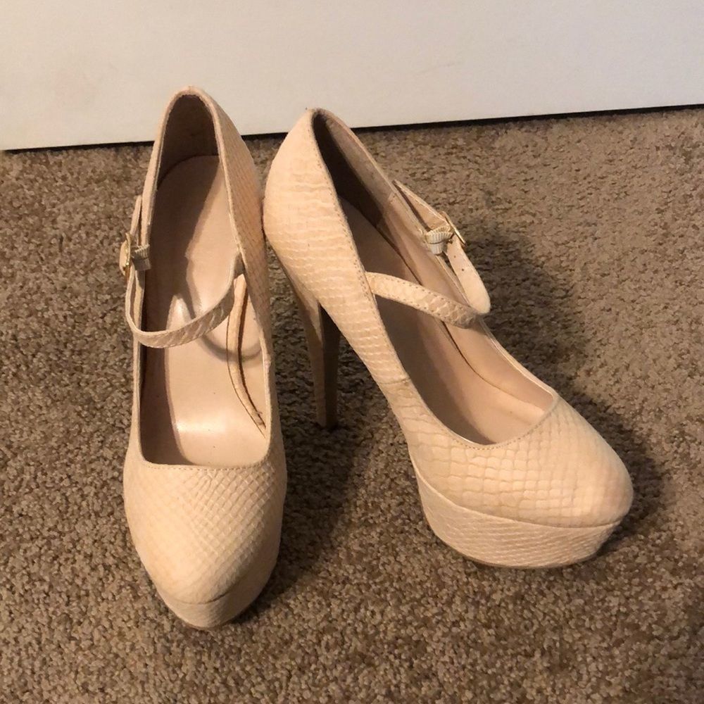 Charlotte Russe Blush Colored Platform Heels